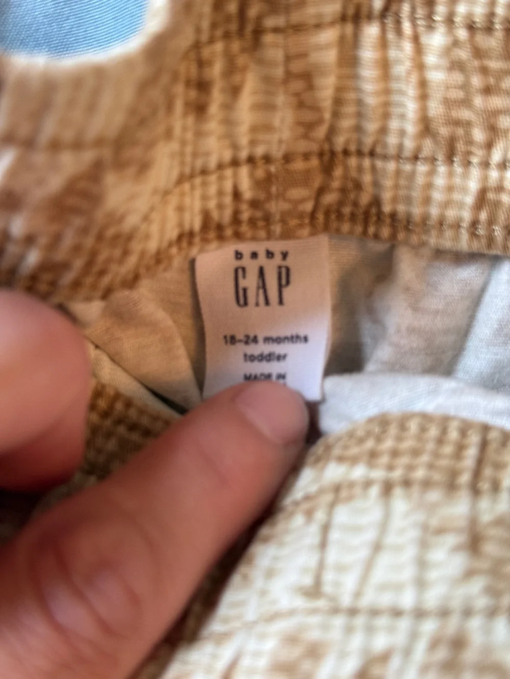 *BUNDLE*GAP Navy & White Striped Shorts, Tan dinosaur & blue Pull-On Shorts